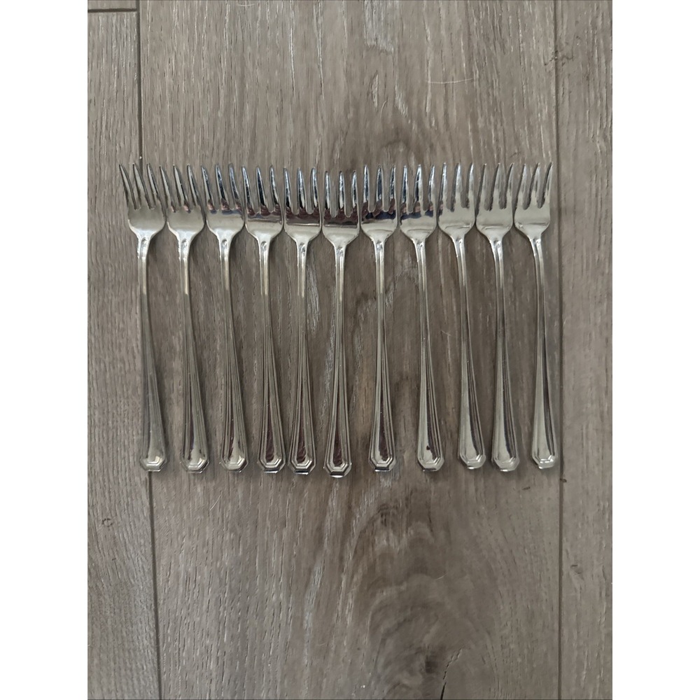 (11) Gorham FAIRVIEW Seafood Cocktail Forks 5.5"~Stainless 18/8 Glossy Flatware